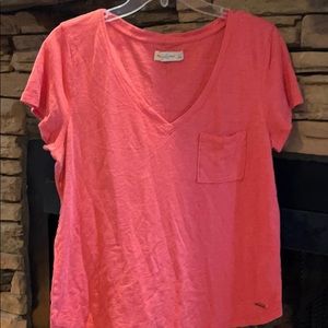 Abercrombie and Fitch Coral size Large T